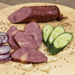 Конина рубленная, варено копченая  (оболочка искуст.)